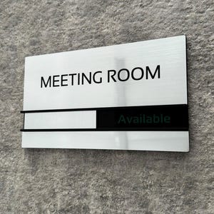 Can Be Moved Custom Busy - Available Meeting Room Door Sign, Door Plate, Directional Sign, Indoor Sign, Office Sign, Adjustable Sign