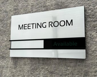 Can Be Moved Custom Busy - Available Meeting Room Door Sign, Door Plate, Directional Sign, Indoor Sign, Office Sign, Adjustable Sign