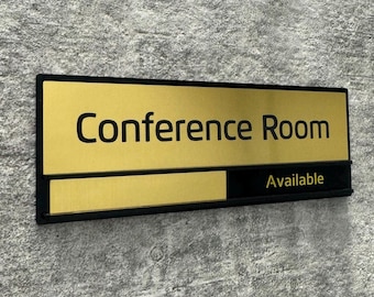 Can Be Moved Custom Busy - Available Conference Room Door Sign, Variable Sign, Office Sign