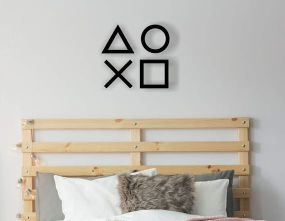 Playstation MDF Wood Wall Decor, Playstation Wall Art, PS Wall