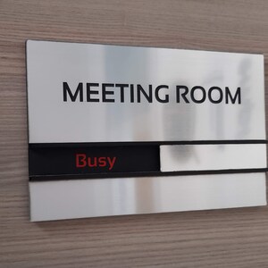 Can Be Moved Custom Busy - Available Meeting Room Door Sign, Door Plate ...