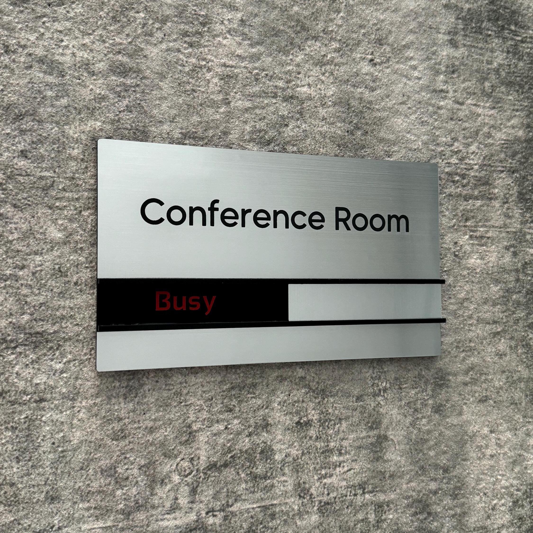Can Be Moved Custom Busy - Available Conference Room Door Sign, Variable Sign, Office Sign, Adjustable Sign