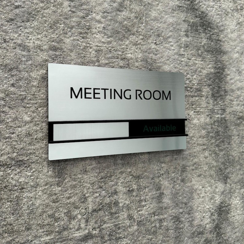 Can Be Moved Custom Busy - Available Meeting Room Door Sign, Door Plate ...