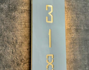 Illuminated LED Custom Silver Number Sign, Modern Hotel Room Number Sign, Backlit Sign, Door Sign, Adress Sign, House Sign, Sign for Hotels