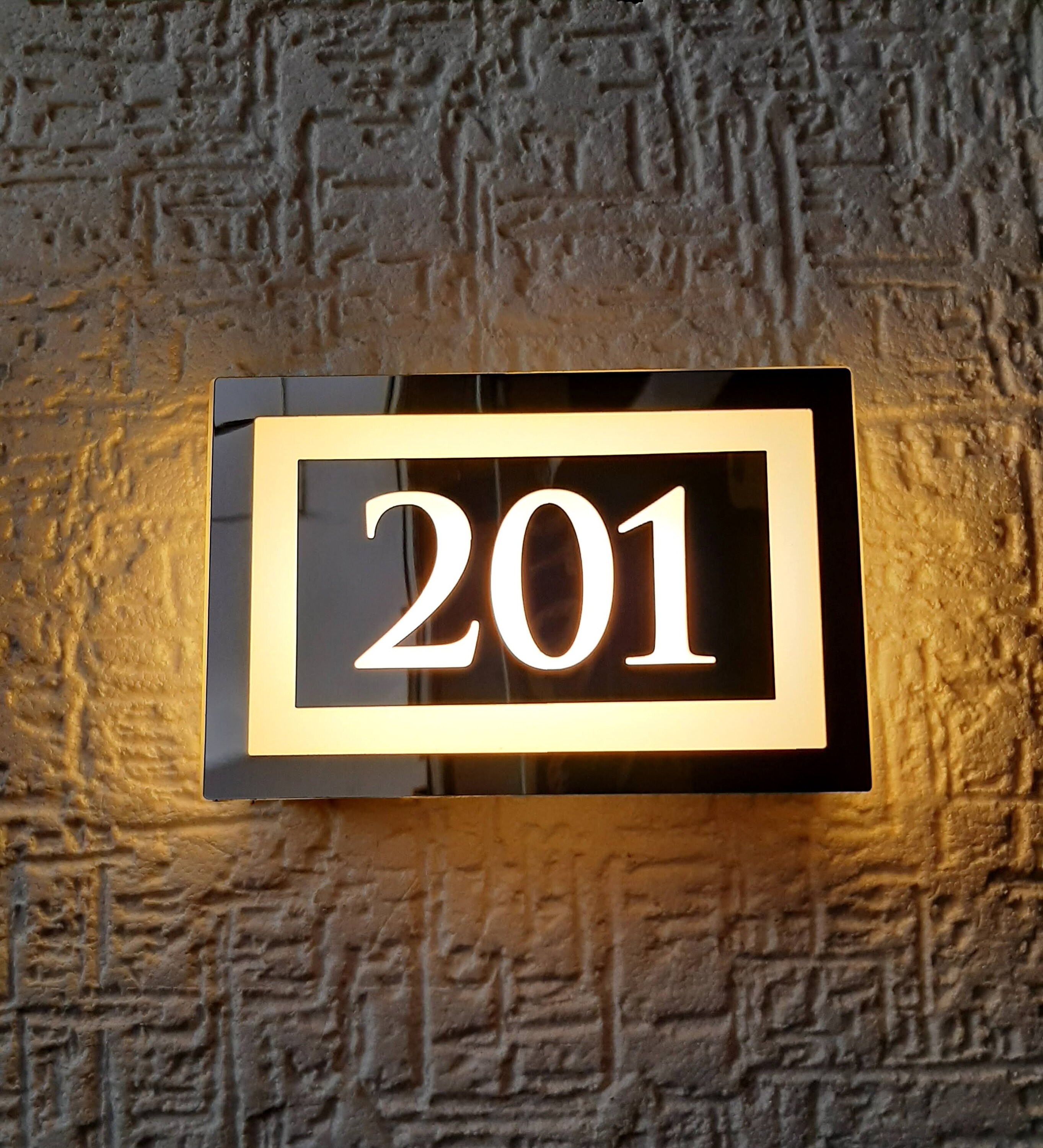 Can Be Customized Light Box Door Number Illuminated Door Etsy