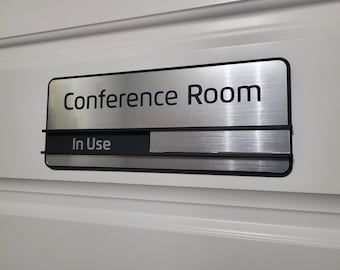 Can Be Moved Custom Busy - Available Conference Room Door Sign, Variable Sign, Office Sign