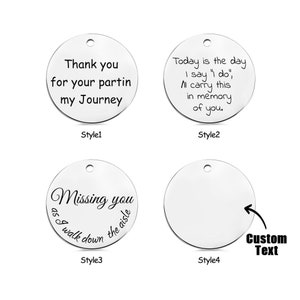 Custom Photo Charm for Bridal Memorial Bouquet Charm Pendant with any photo. Oval Shape Keepsake with Ribbon. Wedding Flower Bride Ideas image 5