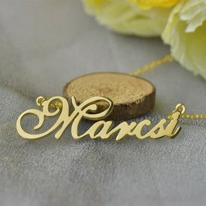 Custom Name Necklace Personalized – Customized Name Pendant Necklace, Dainty Letter Name Necklace Chain Personalized Jewelry Gifts for Women