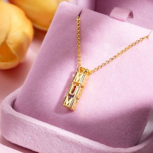 MAMA Halskette mit Geburtsstein, Personalisierte Geschenke für Frauen, Gold Geburtsstein Halskette für Mama, Muttertagsgeschenk
