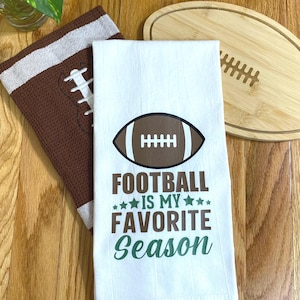 Football Season Flour Sack Towel: Game Day Kitchen Decor