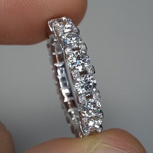 Big Diamond Eternity Band 14K 18K Eternity Wedding Ring 3.00ct