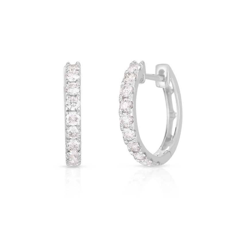 Petite Hoops Big Diamond Hoops Standart Hoops Geniue Diamond Earrings 14K Solid Gold Hoops Diamond Earrings Diamond Huggies