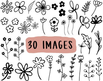 Download Floral Doodle Svg Etsy