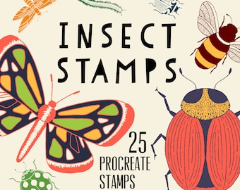 Procreate Bug Stamps - set van 25 insectenborstels (digitale download)