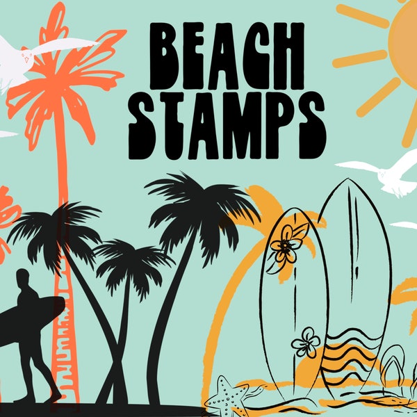 Beach Stamp - Etsy