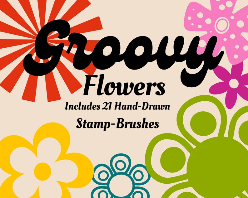 groovy flowers,hippie Affirmation,smiley 90s 70s 80s,word sticker flower,Sticky notes frames,Bullet journal paper,Digital planner DIY,procreate brush set,Aesthetic Goodnotes,graph calendar to do,Bujo stamp bundle,Groovy retro vintage
