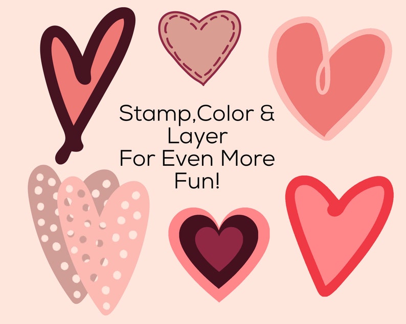 Procreate Heart Stamps, 35 Procreate Brushes, Hearts Procreate Stamp