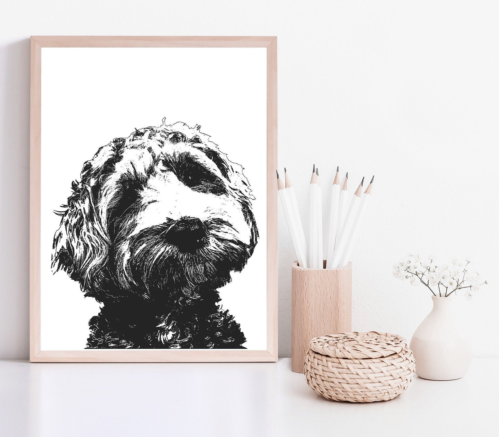 Goldendoodle SVG Dog Silhouettes Dogs SVG Vector File | Etsy