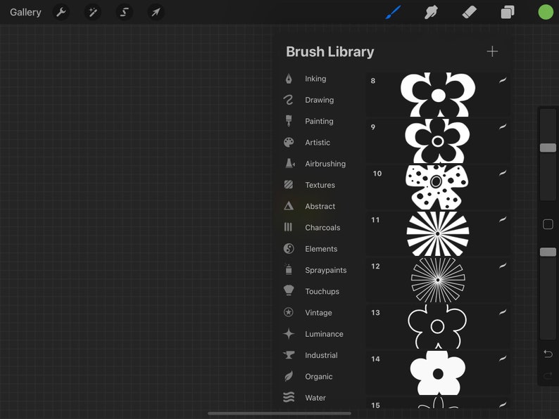 Procreate flowers,flowers procreate,Procreate stamps,procreate floral set,Procreate brushes,Procreate floral,70s procreate flower,Ipad brushes,retro flower stamp,procreate brush set,Hippie flowers,Groovy Flowers,Retro Flowers