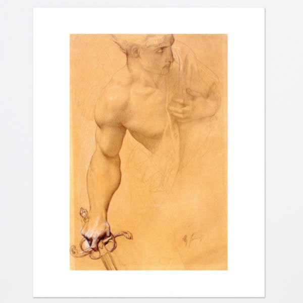 Male Figure with Sword Study for The Paradise