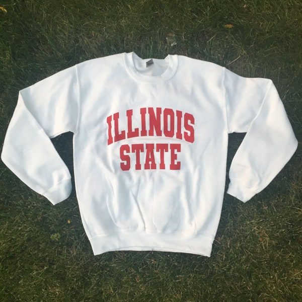 Illinois State Sweatshirt Original Retro Vintage Crewneck Jumper Football University College Illinois Sports Casual Unisex Tee