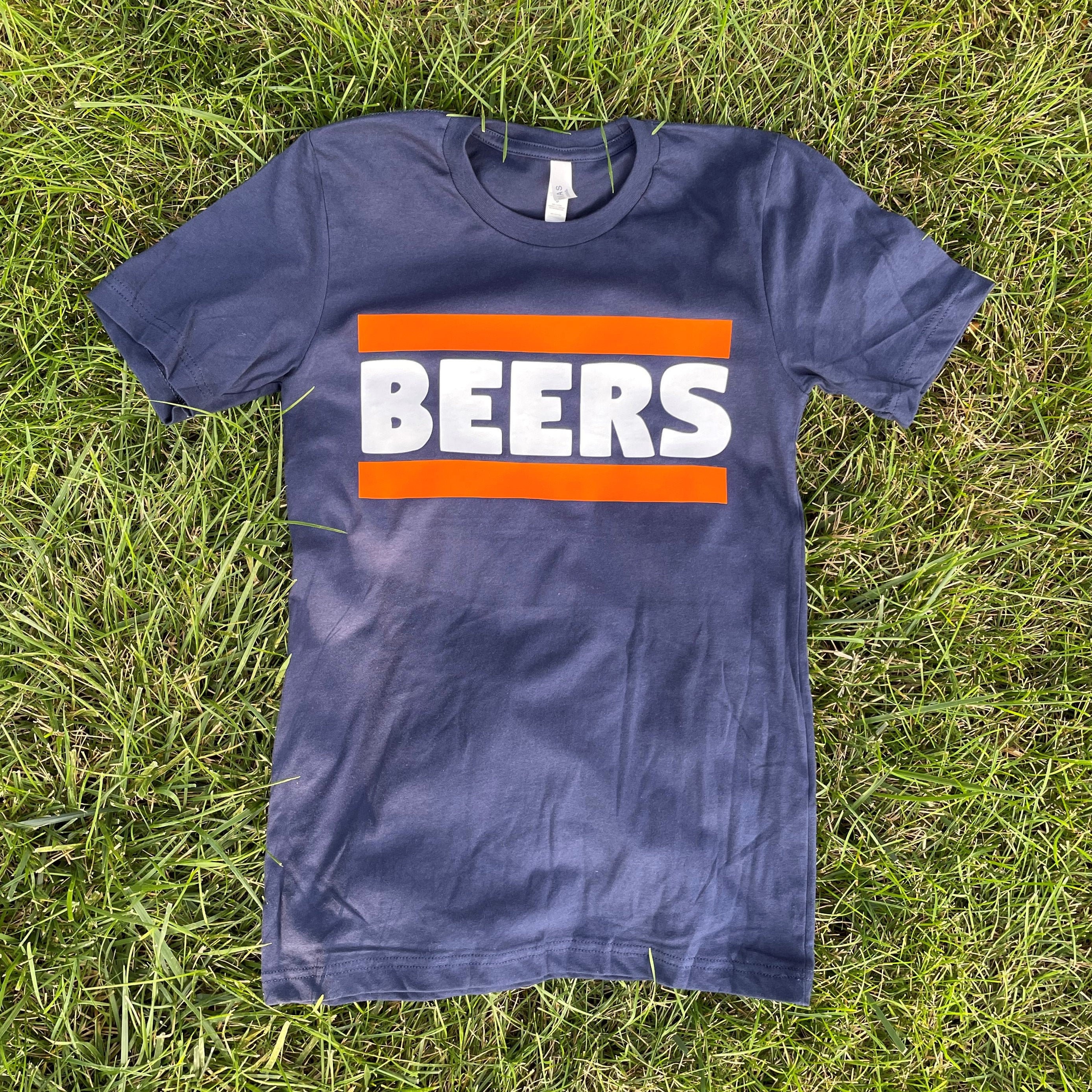 Orientalsk fure terrasse Chicago Bears T-shirt Funny Beer Minimalist Tee Blue Orange - Etsy
