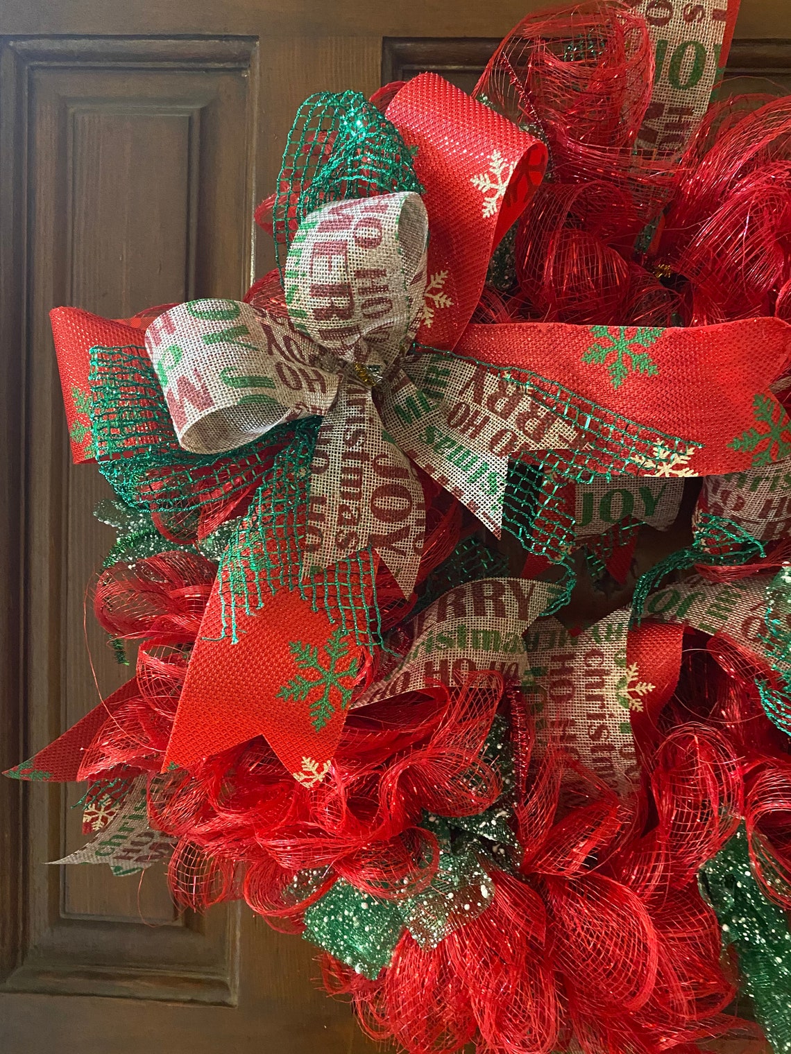 CLEARANCE Christmas Wreaths for front door Deco Mesh Etsy