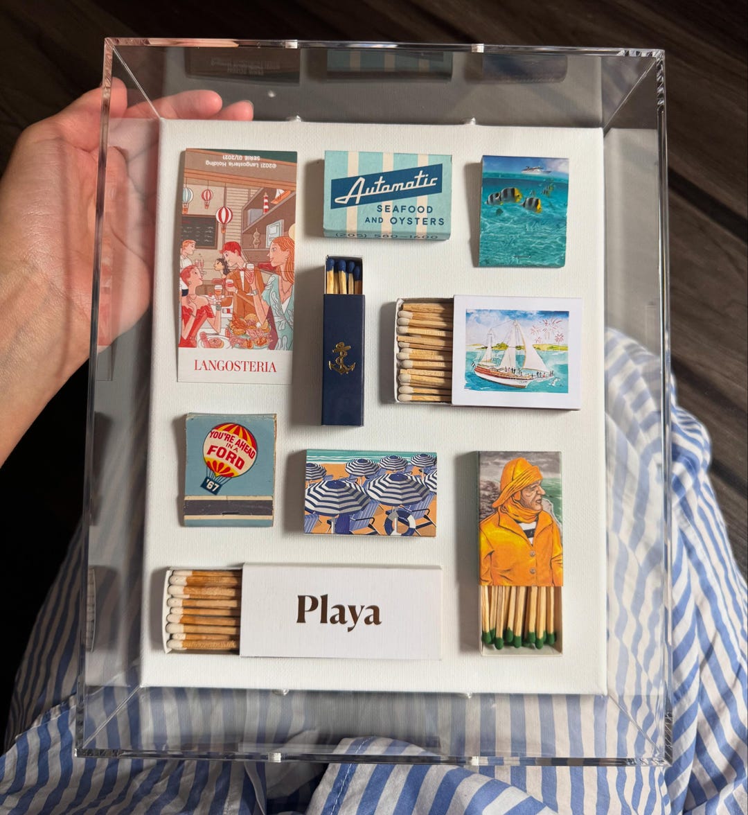 SUMMER Matchbook Shadow Box (medium) - Etsy