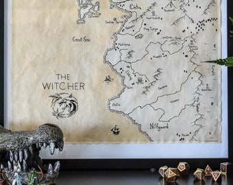 The Witcher Map - Laser Engraved - Etsy Canada