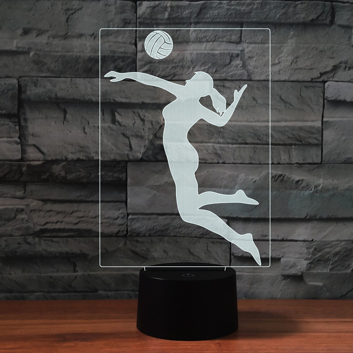 Play Volleyball 3D LED Lights LED Acrylic Lights 4 Colors Etsy