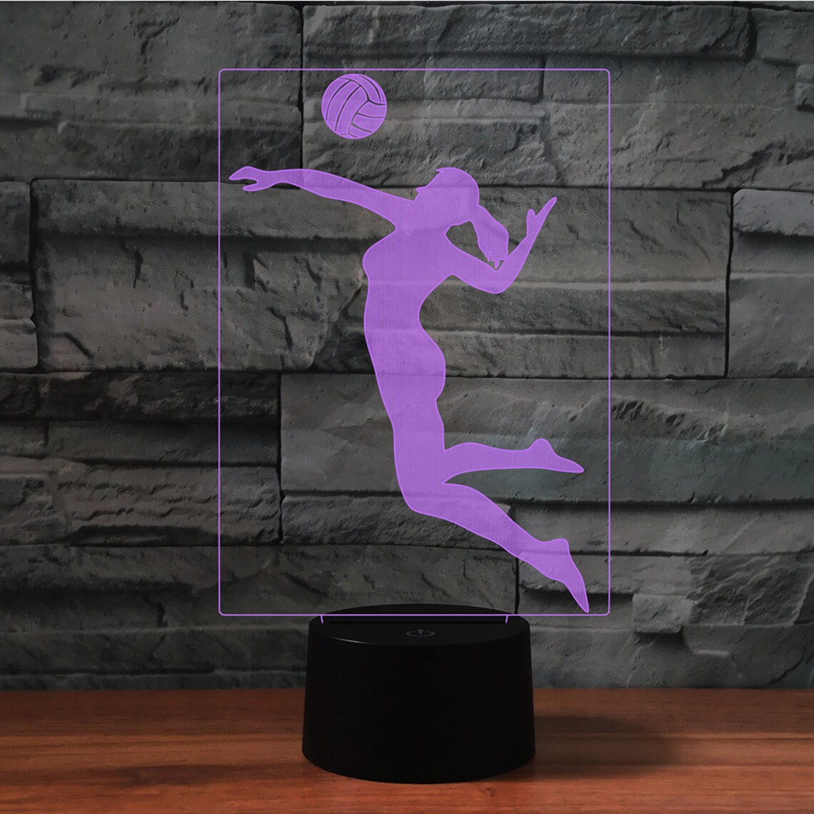 Play Volleyball 3D LED Lights LED Acrylic Lights 4 Colors Etsy