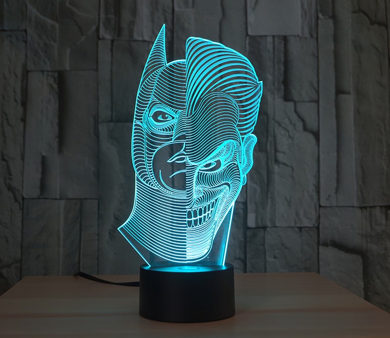  Joker  Batman 3D  LED  Lamp Joker  Batman 7 Colors Custom Etsy