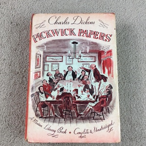Pickwick Papers by Charles Dickens, Vintage Charles Dickens Book, A Modern Library Book, Complete and Unabridged