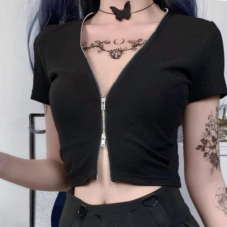 v neck bodycon top