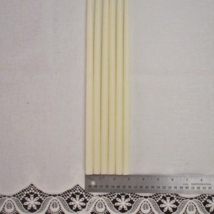 1/2" TAPER BEESWAX CANDLE, Light Ivory, All Natural No fillers Hand Dipped 100% cotton wicks in Pure Beeswax