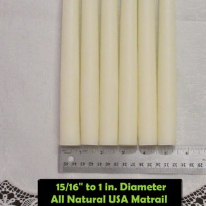 THICKER  BEESWAX Taper CANDLES, Light Ivory, All Natural pure beeswax no fillers, Smokeless, Drip-less,