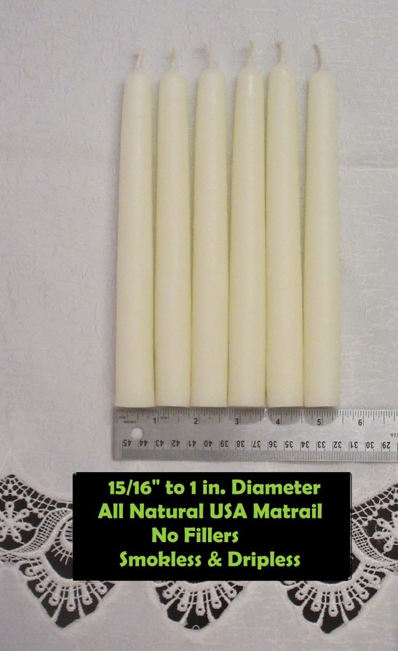 THICKER BEESWAX Taper CANDLES Light Ivory All Natural Pure Etsy