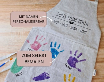 Kleine Helfer - Bastelset zum selbst gestalten-  Personalisierte Schürze - DIY Geschenk für deine Liebsten