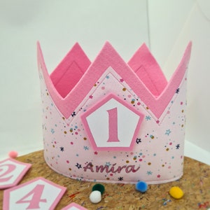 Birthday crown can be personalized with your desired name interchangeable numbers adjustable size children's birthday party birthday child image 4