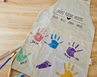 Personalisierte Schürze – DIY Geschenk für Oma – Bastelset zum Selbstbemalen