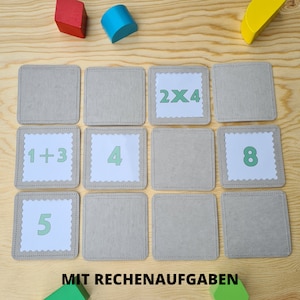 Austauschbares Memory Spiel grau DIY Foto Memory personalisierbar zum selbst befüllen Lernspielzeug Bild 4