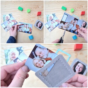 Austauschbares Memory Spiel grau DIY Foto Memory personalisierbar zum selbst befüllen Lernspielzeug Bild 10