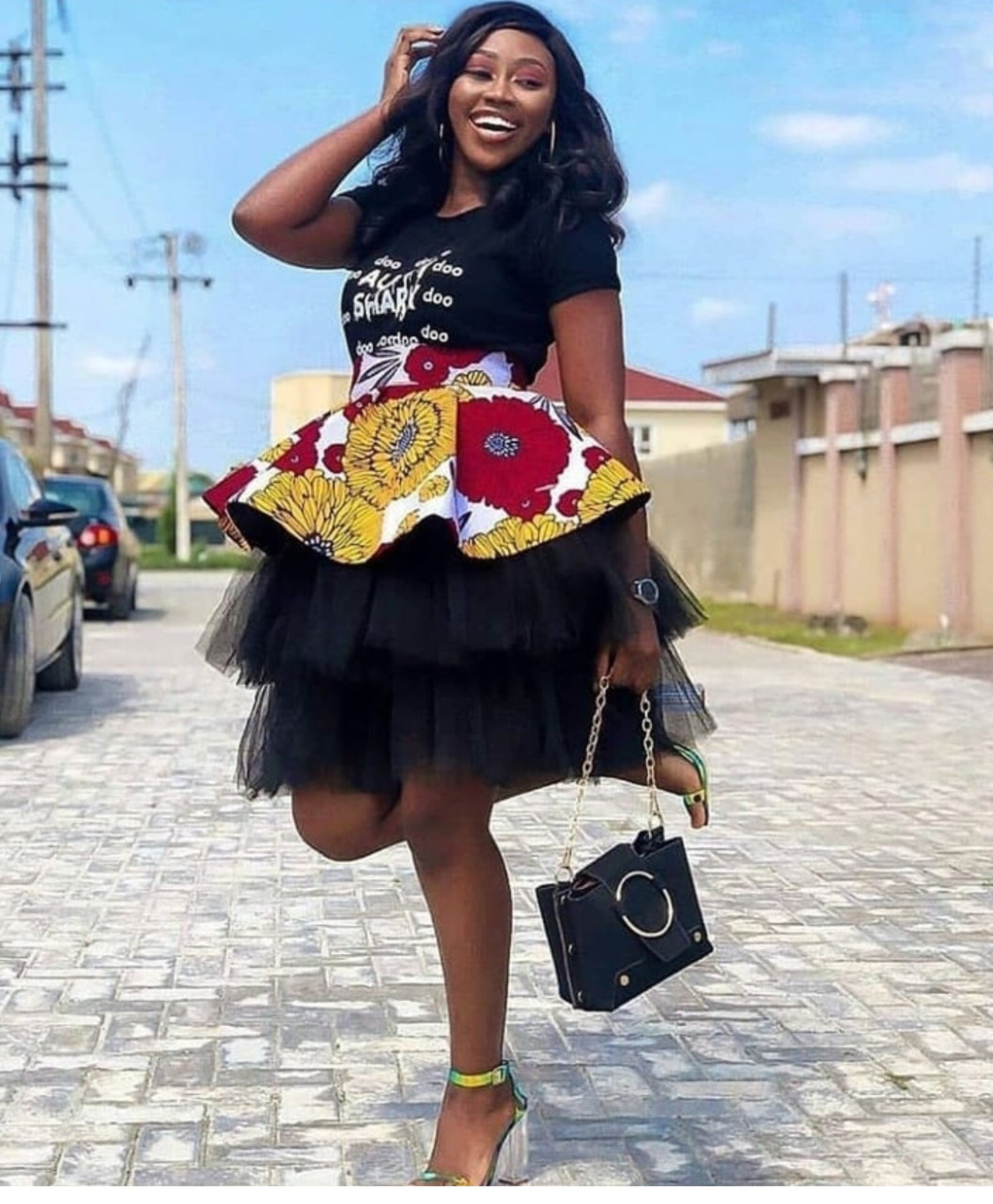 Layered Tulle Skirt Tulle African Skirts African Print Etsy