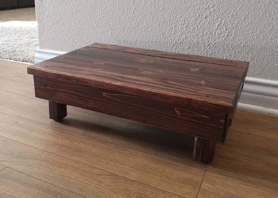 Foot Stool for Bedroom, Wood Step Stool, Footrest for Under Desk