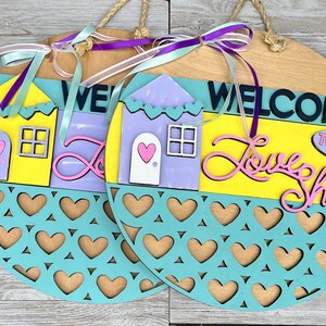 Welcome To The Love Shack Wood Sign Wall Hanging Your Choice Of Colors