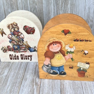 Gardening Girl or Olde Glory Bear Napkin Holder Of Your Choice