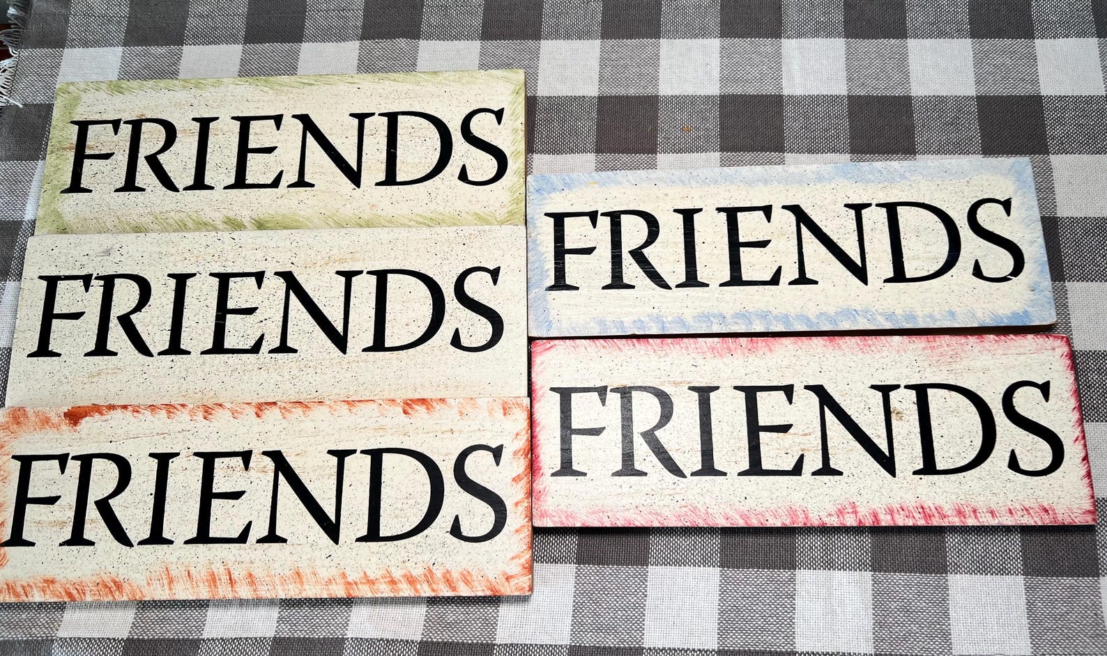 Friends Sign in Your Choice of Color Edging - Etsy