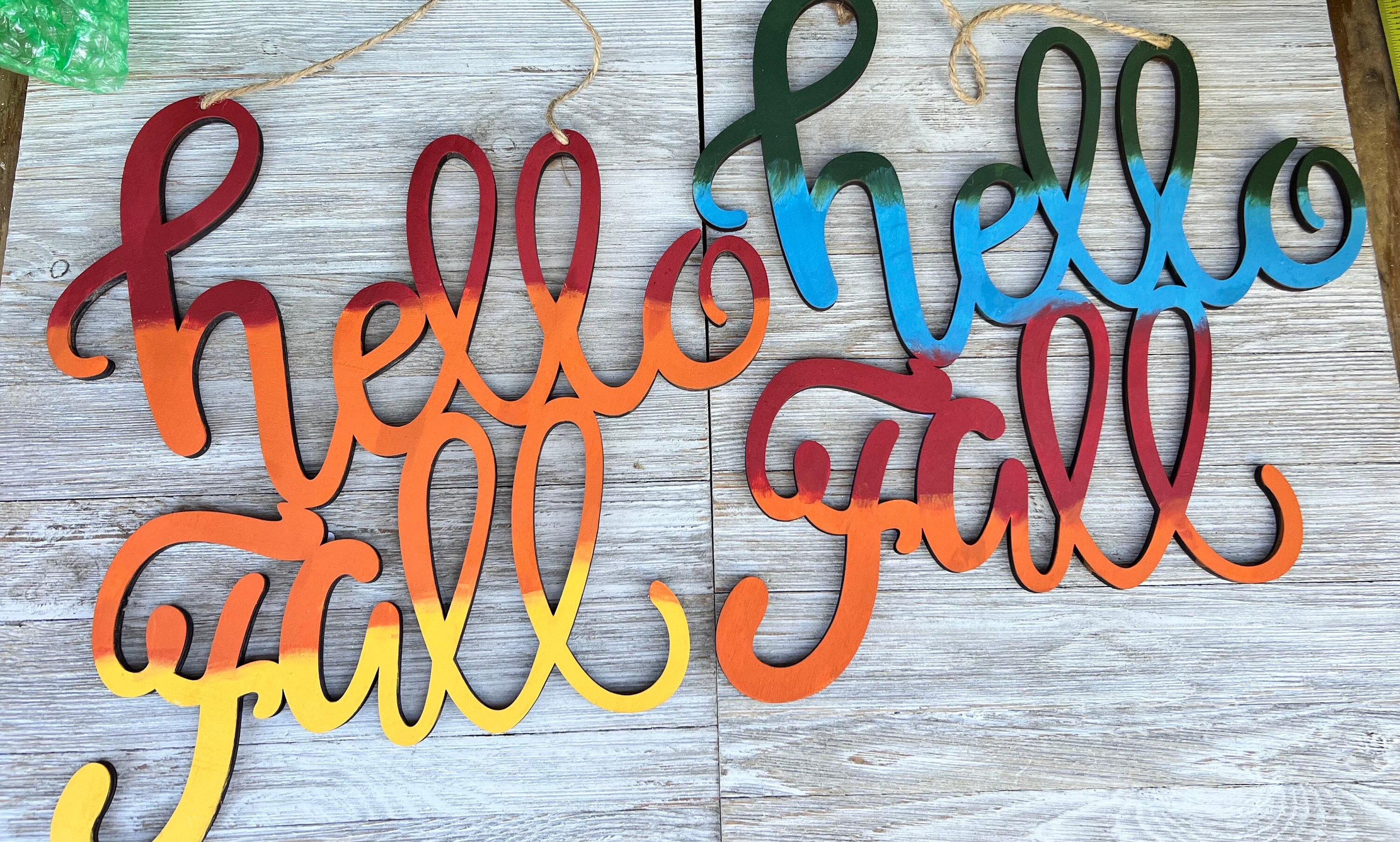 Hello Fall Wall Sign In Your Choice Of Color