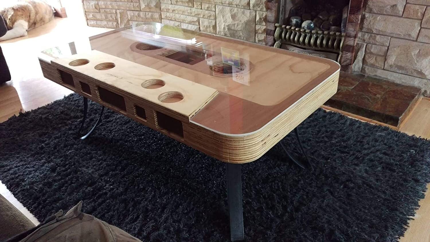 Retro Cassette Coffee Table Antique Piece Stylish Tables Etsy