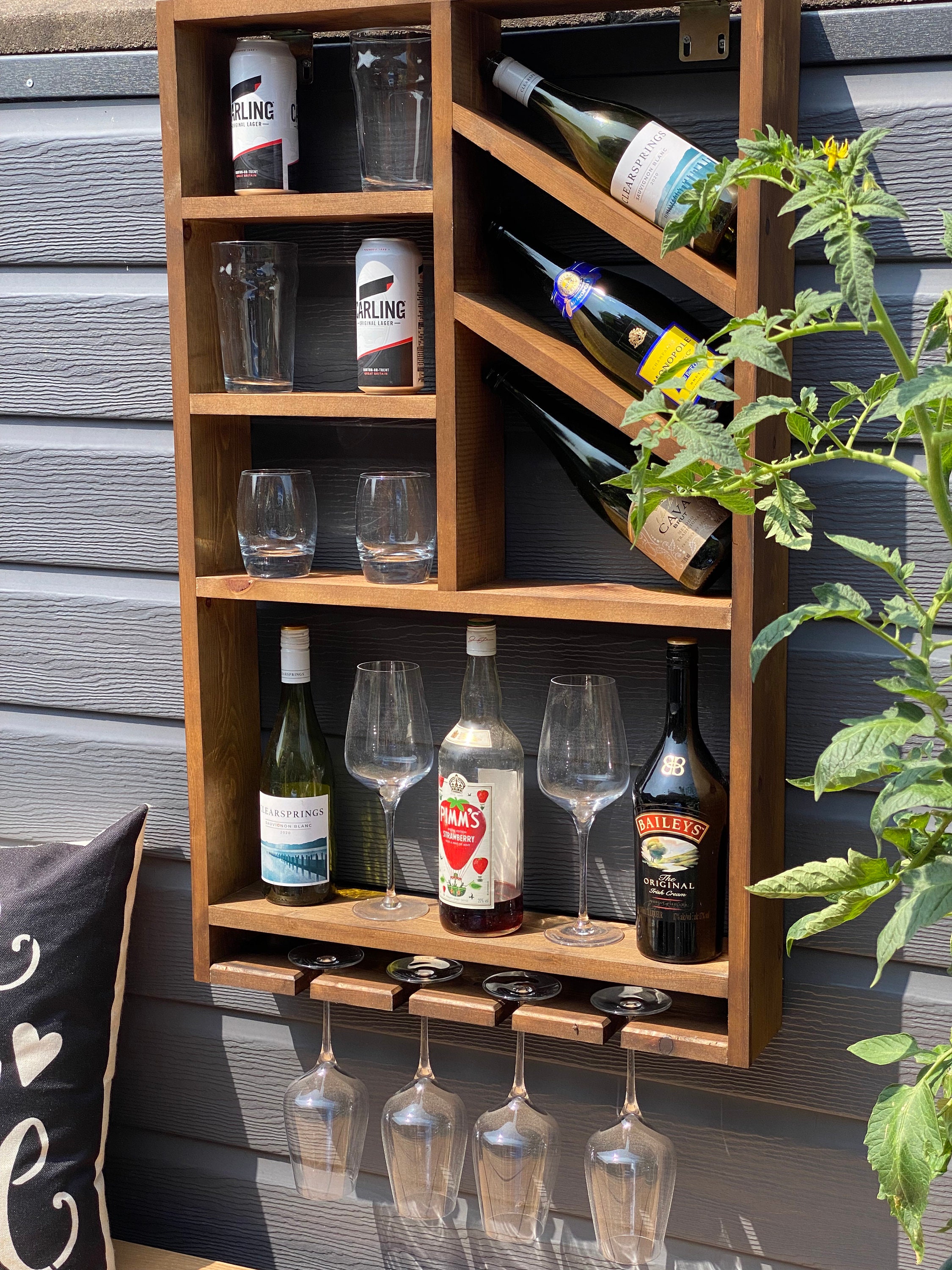 Murphy Wooden Bar Modern Indoor/outdoor Rustic Wall Etsy UK